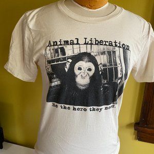 Animal Liberation Chimpanzee Testing Vegan ALF Tee